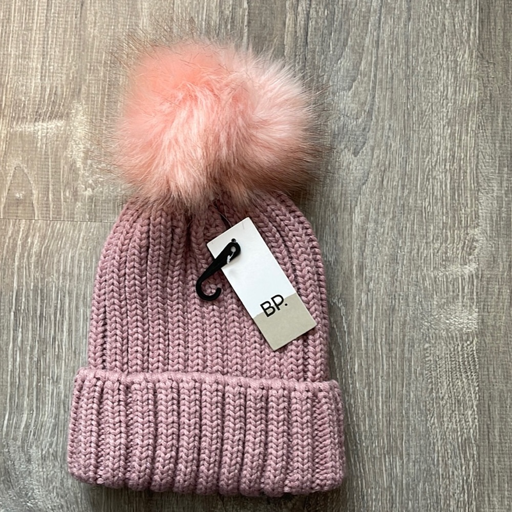 Nordstrom Mauve Faux Fur Hat Beanie